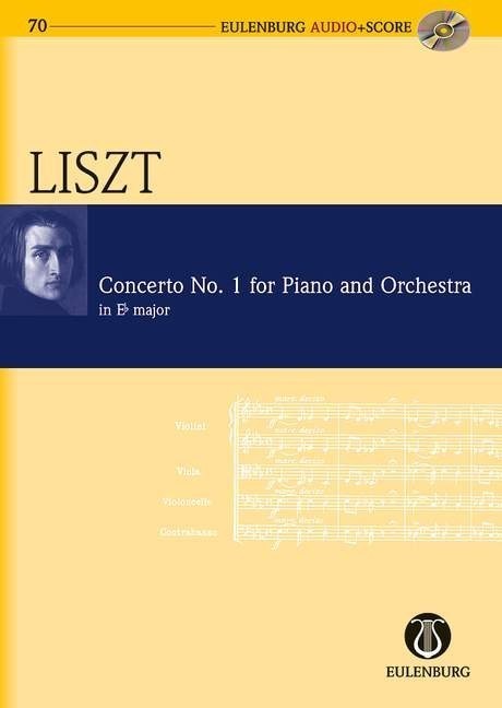 Liszt: Piano Concerto No. 1 E flat major (Study Score + CD) published by Eulenburg